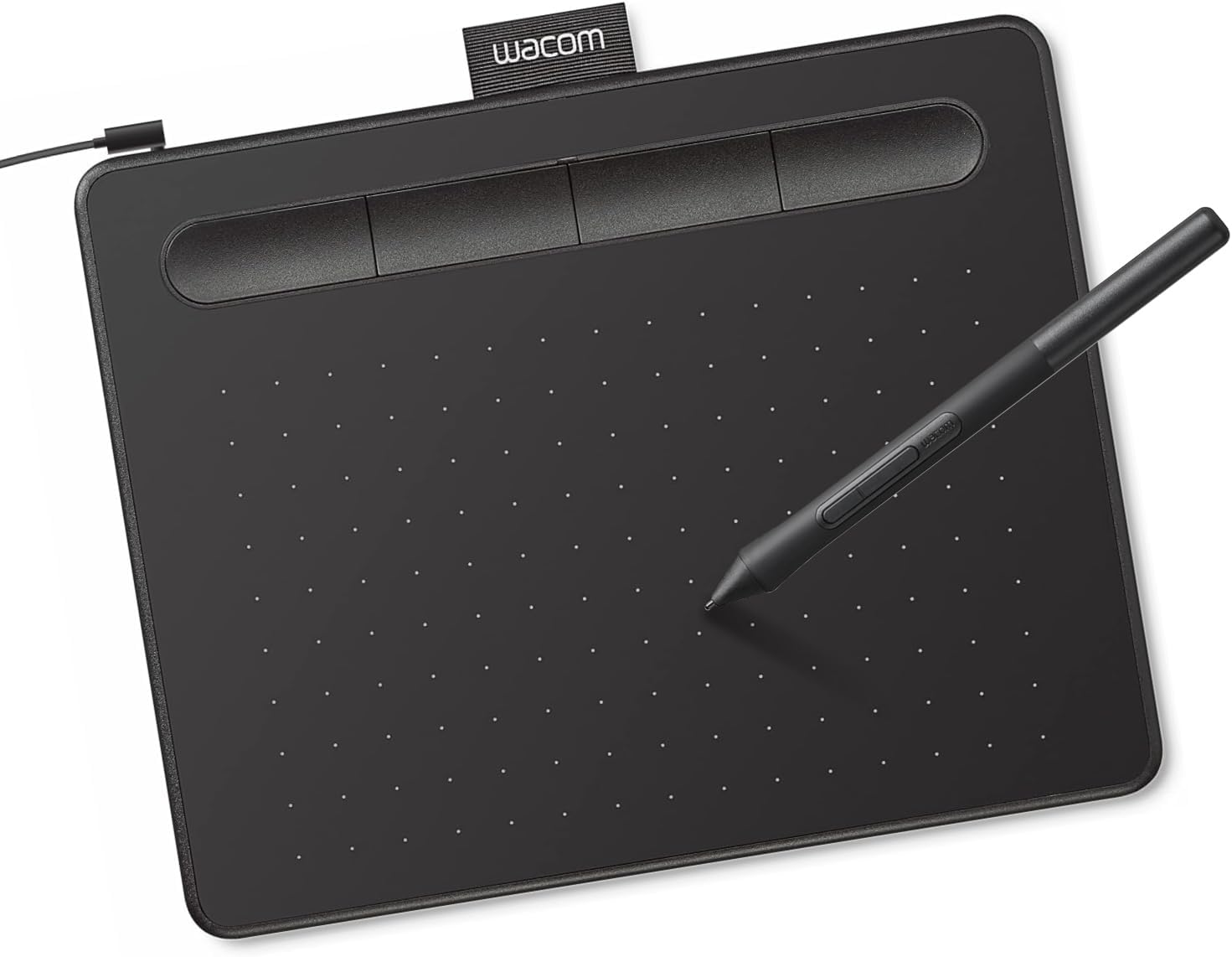 Wacom Intuos Small, Wired Graphic Drawing Tablet with Pen + Software | Battery-free pen, 4 ExpressKeys for shortcuts, works with Mac, Windows & Chromebook; Ideal for creators, students & teachers